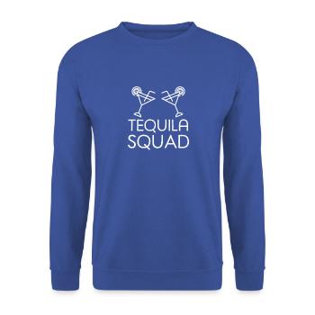 Tequila Squad Drôle Mexicain Alcool Boisson Jeu De Mots Cool - Sweat-shirt Unisexe - bleu royal - Devant - Alina (178cm) & Michal (187cm)