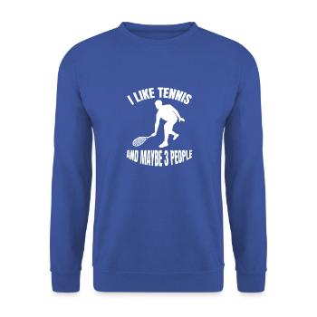 Tennis Club Tennis Player Tennis Tennis Lovers - Unisex Sweatshirt - royal blue - Front - Alina (178cm) & Michal (187cm)