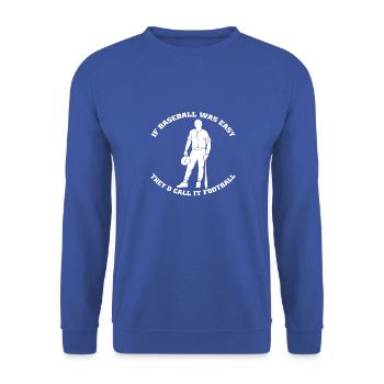 Joueur de baseball Équipe de baseball Équipe de baseball - Sweat-shirt Unisexe - bleu royal - Devant - Alina (178cm) & Michal (187cm)