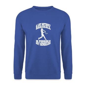Joueur de baseball Équipe de baseball Équipe de baseball - Sweat-shirt Unisexe - bleu royal - Devant - Alina (178cm) & Michal (187cm)