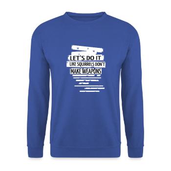 statement humor hippie present idea peace - Unisex Pullover - Royalblau - Vorne - Alina (178cm) & Michal (187cm)