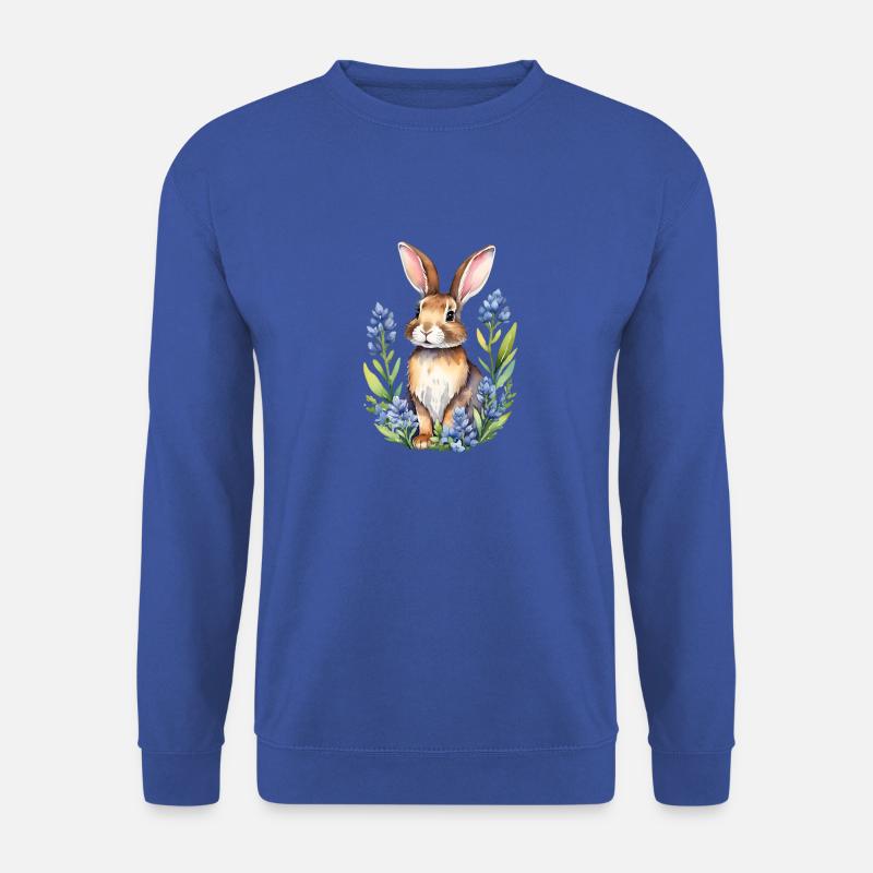 Texas Bluebonnets Hase - Unisex Pullover - Royalblau