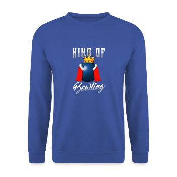 Bowling Ball Bowler Sport Bowling King - Unisex Sweatshirt - royal blue - Front - Alina (178cm) & Michal (187cm)