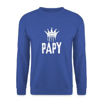 Le roi des papys ! - Sweat-shirt Unisexe - bleu royal - Devant - Alina (178cm) & Michal (187cm)