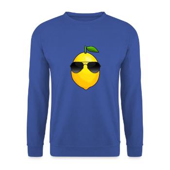 Zitrusfrucht Vitamin C Coole Zitrone - Unisex Pullover - Royalblau - Vorne - Alina (178cm) & Michal (187cm)