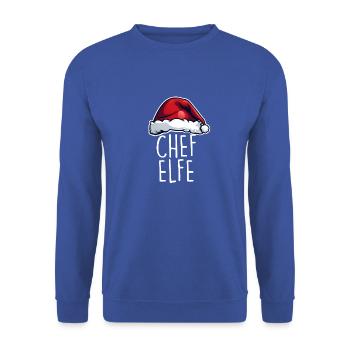Elf Christmas - Unisex Sweatshirt - royal blue - Front - Alina (178cm) & Michal (187cm)