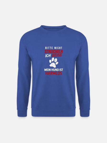 Bitte Nicht Streicheln Ich Beiße Hundebesitzer - Unisex Pullover - Royalblau