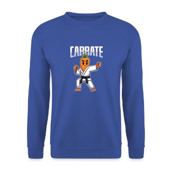 Kampfsport Kampfkunst Karotte Möhre Karate - Unisex Pullover - Royalblau - Vorne - Alina (178cm) & Michal (187cm)