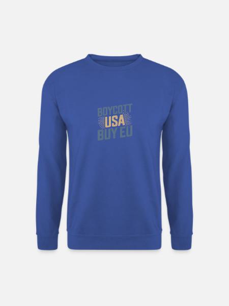 Pro-Europe Boycott USA Buy EU - Unisex Pullover - Royalblau