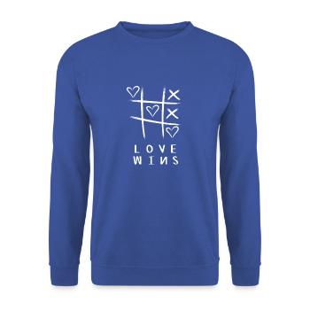 Love wins - Unisex Sweatshirt - royal blue - Front - Alina (178cm) & Michal (187cm)