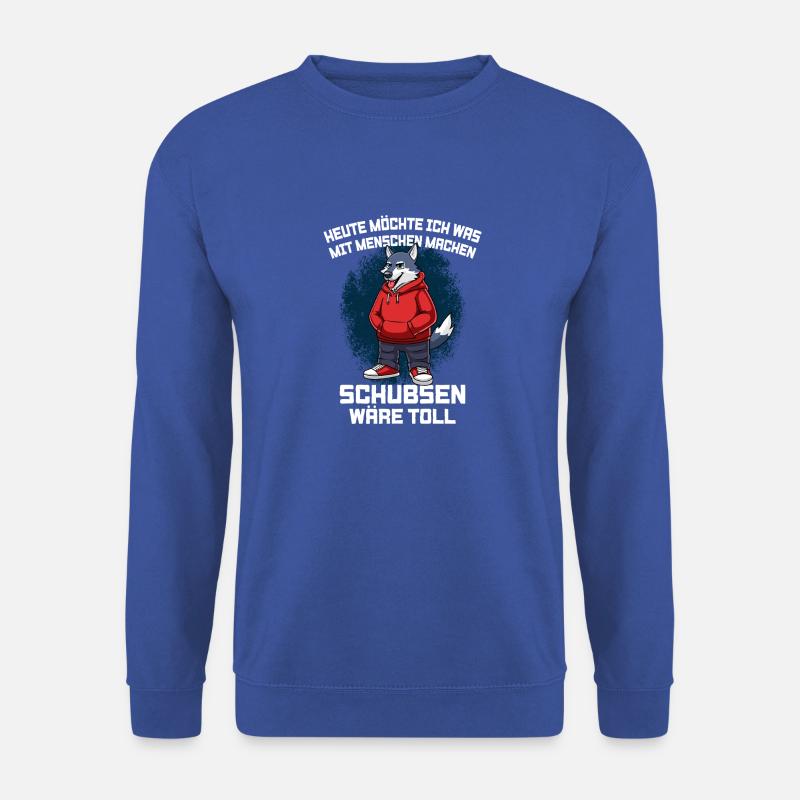 Heute Möchte Ich Was Mit Menschen Machen Wolf - Unisex Pullover - Royalblau