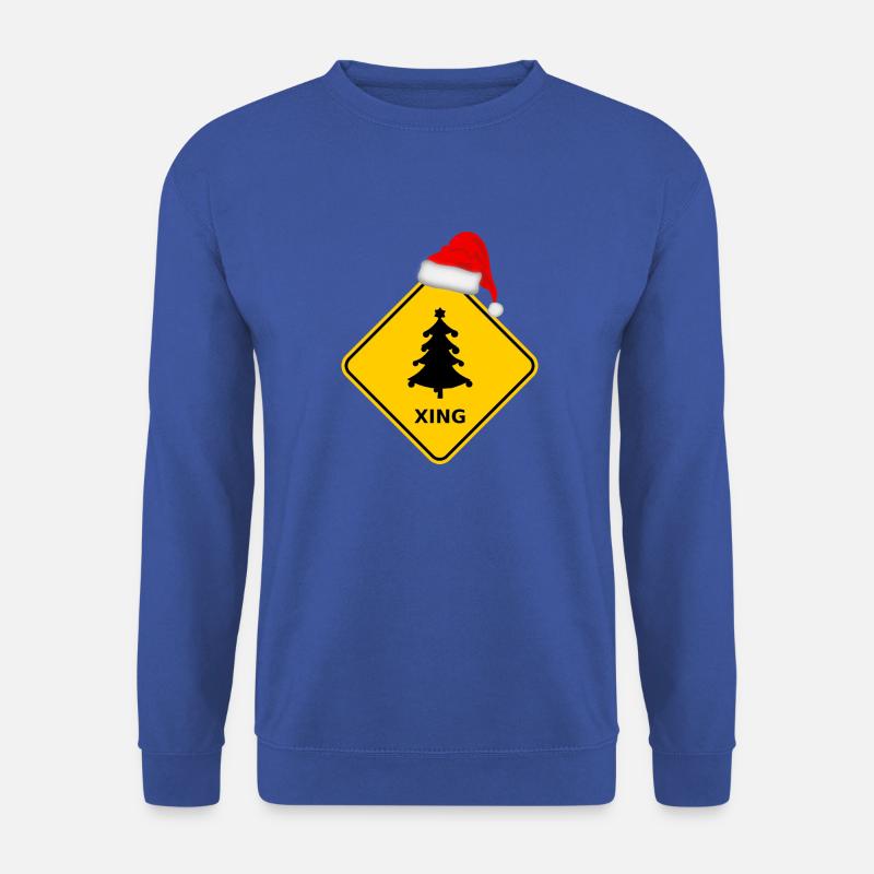 "Christmas tree" with Santa hat - Unisex Sweatshirt - royal blue