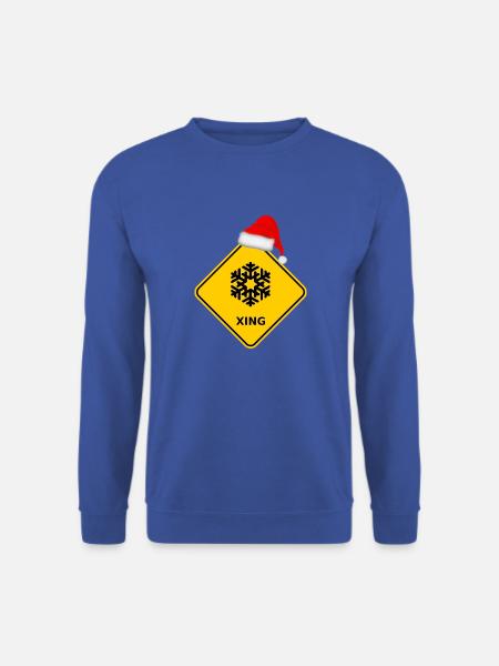 "snowflakes" with Santa hat - Unisex Sweatshirt - royal blue