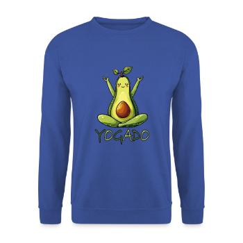 Yogado - The Fruit of Yoga - Unisex Sweatshirt - royal blue - Front - Alina (178cm) & Michal (187cm)