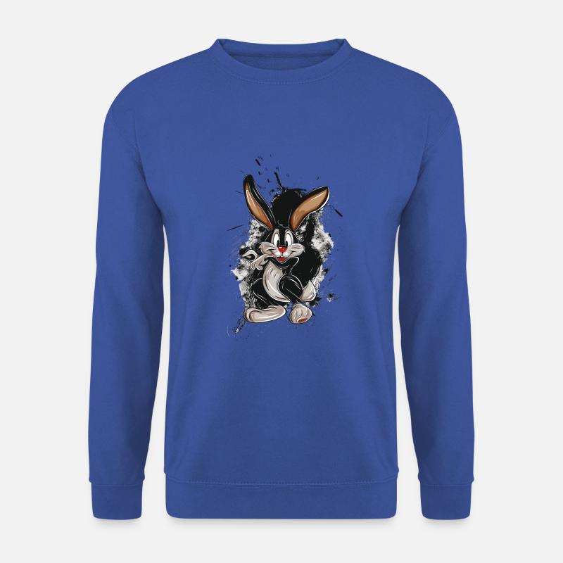 Easter Bunny Comic Splash Poster - Unisex Sweatshirt - royal blue