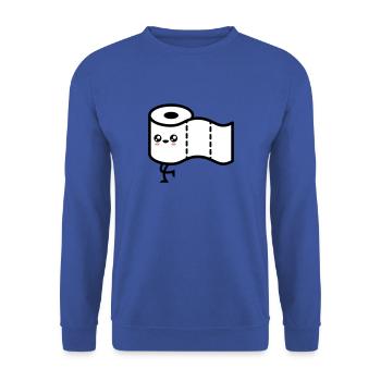 toilet roll - Unisex Sweatshirt - royal blue - Front - Alina (178cm) & Michal (187cm)