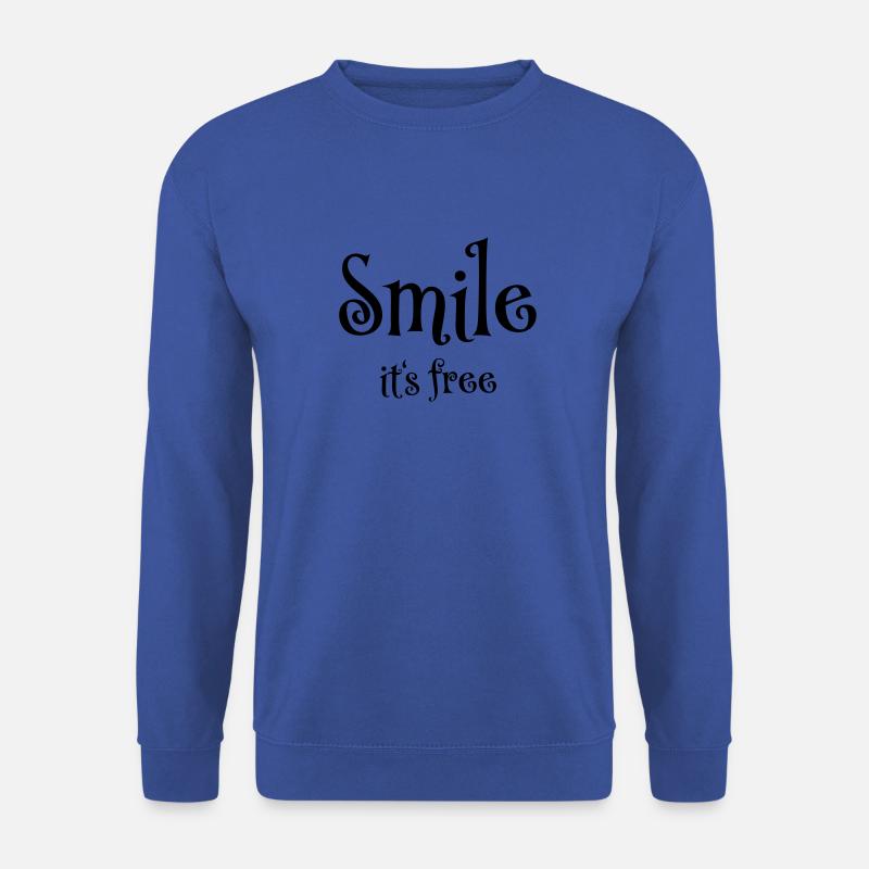 Smile. It's free - Unisex Pullover - Royalblau