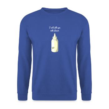 mayonnaise et frites valentine cadeau mayonnaise - Sweat-shirt Unisexe - bleu royal - Devant - Alina (178cm) & Michal (187cm)