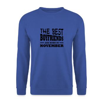 Les meilleurs petits amis naissent en novembre - Sweat-shirt Unisexe - bleu royal - Devant - Alina (178cm) & Michal (187cm)