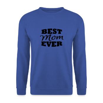 Best mom ever - Unisex Pullover - Royalblau - Vorne - Alina (178cm) & Michal (187cm)