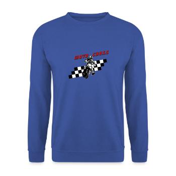 racing motocross - Unisex Pullover - Royalblau - Vorne - Alina (178cm) & Michal (187cm)