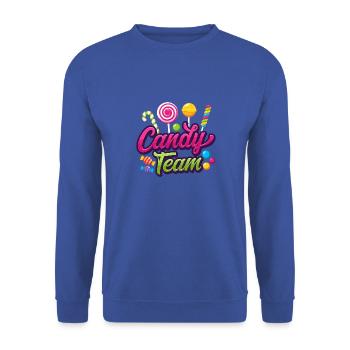 Candy Team Bonbons - Sweat-shirt Unisexe - bleu royal - Devant - Alina (178cm) & Michal (187cm)