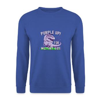 Purple Up For Military Kids Military Child Month - Unisex Sweatshirt - royal blue - Front - Alina (178cm) & Michal (187cm)