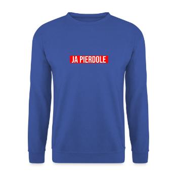 Ja Pierdole Polska Polen Polnisches Schimpfwort - Unisex Pullover - Royalblau - Vorne - Alina (178cm) & Michal (187cm)