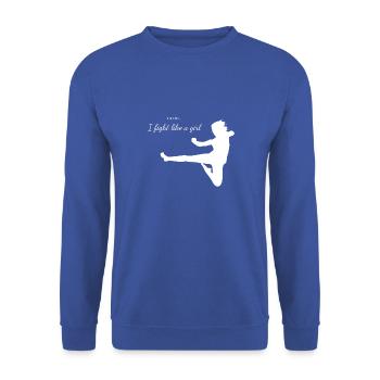 Fight Like a girl - Best fighter - Sweat-shirt Unisexe - bleu royal - Devant - Alina (178cm) & Michal (187cm)