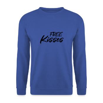 Free kisses - Unisex Pullover - Royalblau - Vorne - Alina (178cm) & Michal (187cm)