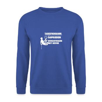 kevin - Unisex Pullover - Royalblau - Vorne - Alina (178cm) & Michal (187cm)