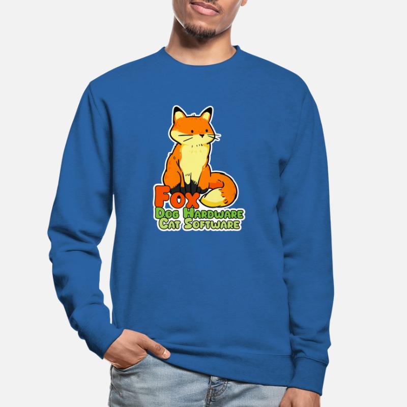 Fuchs digital! Hardware: Hund Software: Katze Unisex Pullover