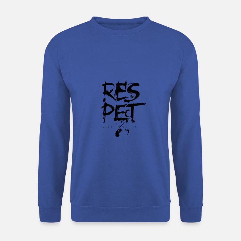 Respect Typo - Unisex Pullover - Royalblau