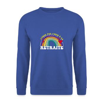 J'peux Pas j'suis retraité - Humour de départ à - Unisex Sweatshirt - royal blue - Front - Alina (178cm) & Michal (187cm)