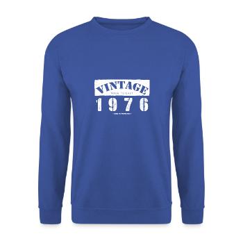 47 Year Old: Vintage Classic 1976 47th Birthday - Unisex Sweatshirt - royal blue - Front - Alina (178cm) & Michal (187cm)