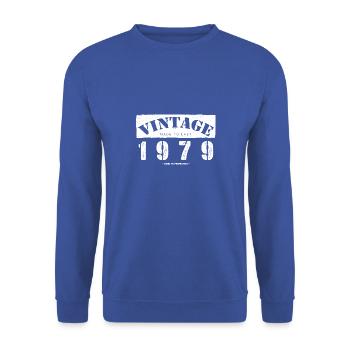 44 Year Old: Vintage Classic 1979 44th Birthday - Unisex Sweatshirt - royal blue - Front - Alina (178cm) & Michal (187cm)