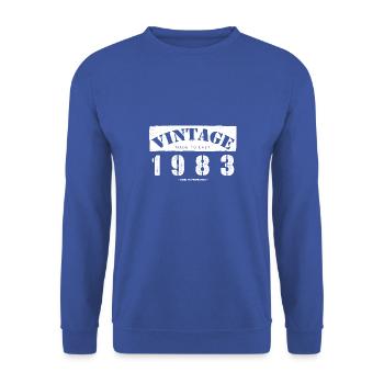 40 Year Old: Vintage Classic 1983 40th Birthday - Unisex Sweatshirt - royal blue - Front - Alina (178cm) & Michal (187cm)