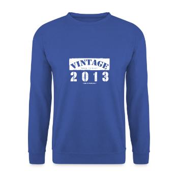10 ans : Vintage Classic 2013 10e anniversaire - Sweat-shirt Unisexe - bleu royal - Devant - Alina (178cm) & Michal (187cm)
