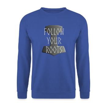 Mjölnir Donar Hammer Thor - Suivez votre gris Roots - Sweat-shirt Unisexe - bleu royal - Devant - Alina (178cm) & Michal (187cm)