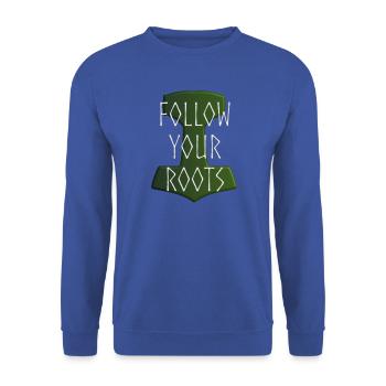 Suivez vos racines - Hammer Donar Thor Mjölnir - Sweat-shirt Unisexe - bleu royal - Devant - Alina (178cm) & Michal (187cm)