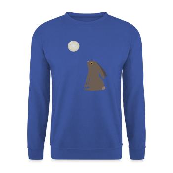 Magical Wiccan Hare and Pentacle Moon - Unisex Sweatshirt - royal blue - Front - Alina (178cm) & Michal (187cm)