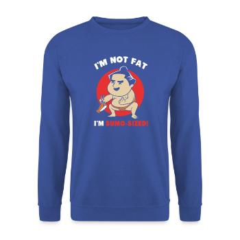 Sumo - Unisex Pullover - Royalblau - Vorne - Alina (178cm) & Michal (187cm)
