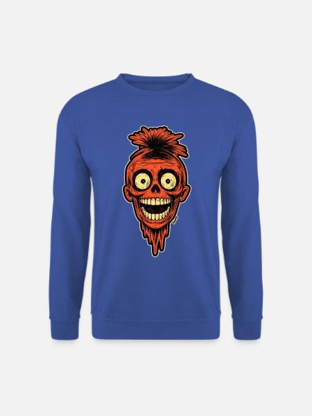 Crimson Skull Mohawk Maskottchen - Unisex Pullover - Royalblau