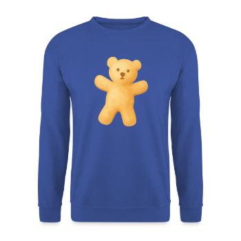 Teddybär-Keks - Unisex Pullover - Royalblau - Vorne - Alina (178cm) & Michal (187cm)