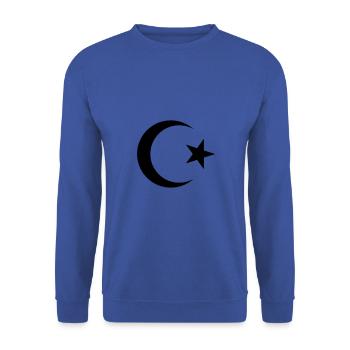 Koranvers Muslim Islam Halal DAWA Geschenk Allah - Unisex Pullover - Royalblau - Vorne - Alina (178cm) & Michal (187cm)