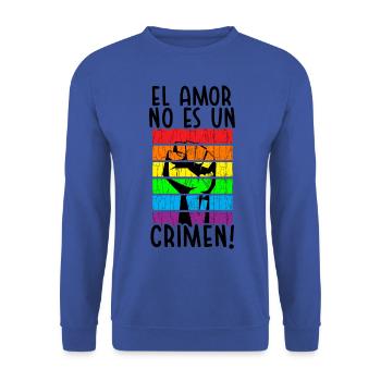 Journée mondiale des réfugiés Droits de l'homme Lutte contre le racisme E. - Sweat-shirt Unisexe - bleu royal - Devant - Alina (178cm) & Michal (187cm)