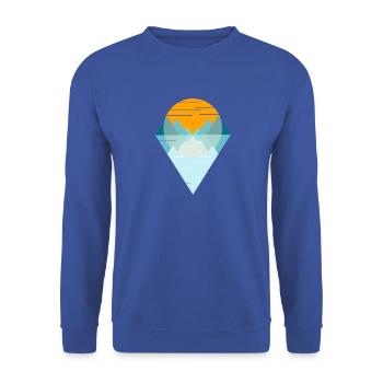 Fjord sunset Norway souvenir gift - Unisex Sweatshirt - royal blue - Front - Alina (178cm) & Michal (187cm)