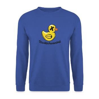 Kwitscheantal - Unisex Pullover - Royalblau - Vorne - Alina (178cm) & Michal (187cm)