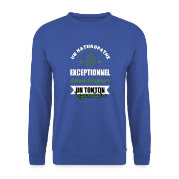 Un naturopathe exceptionnel métier homme - Sweat-shirt Unisexe - bleu royal - Devant - Alina (178cm) & Michal (187cm)