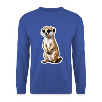 Suricate Illustration Mignonne - Sweat-shirt Unisexe - bleu royal - Devant - Alina (178cm) & Michal (187cm)